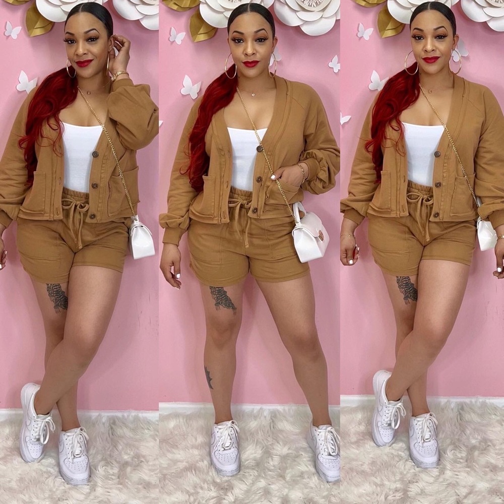 Women’s 2pc Set ( Deep Camel)